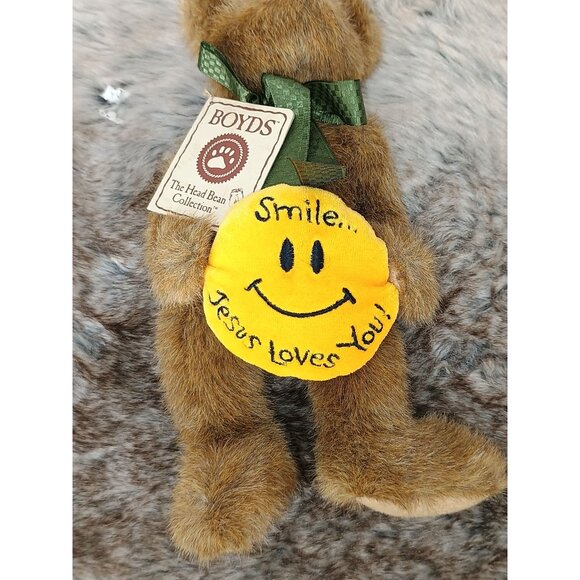 Boyds Bears Plush Teddy‎ "Smile... God Loves You!" 2003 10" - Picture 7 of 9